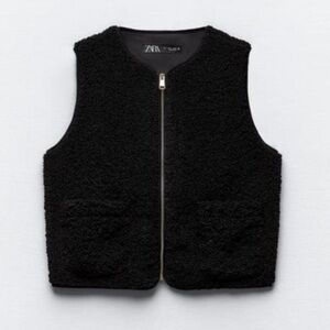 Zara Sherpa Vest With Pockets